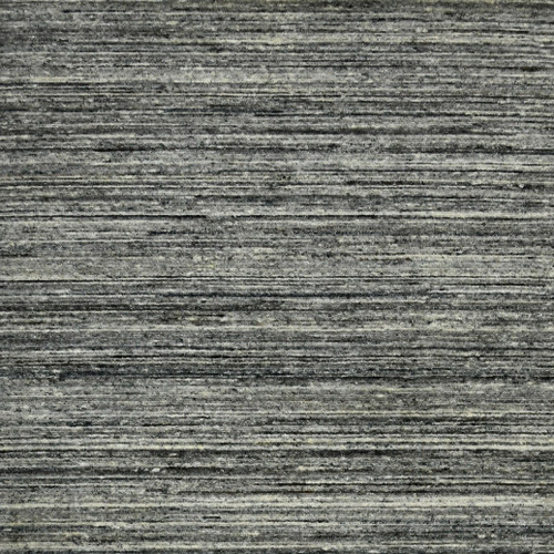 12' X 15' Gray And Black Wool Striped Hand Woven Area Rug