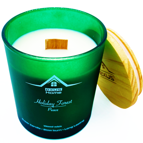 Exus Holiday Forest - Peace Deluxe Aromatic Soy Candle Organic