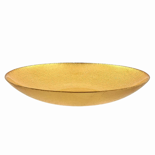 AURA Gilded Glass Centerpiece Bowl