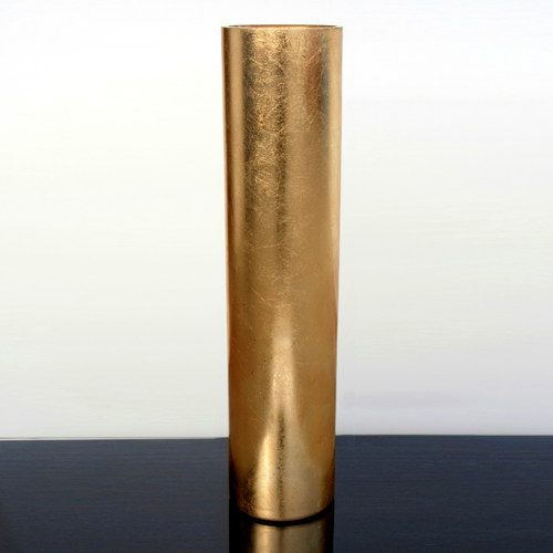 GILT Gilded Glass 26" Floor Vase