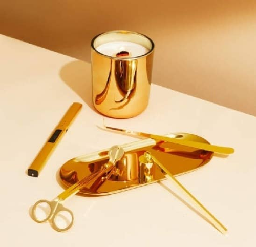 Luxe gold jar soy wax candle