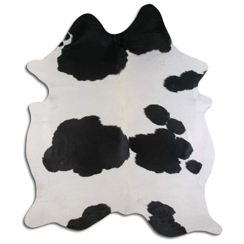 NATURAL HAIR ON COWHIDE BLACK AND WHITE