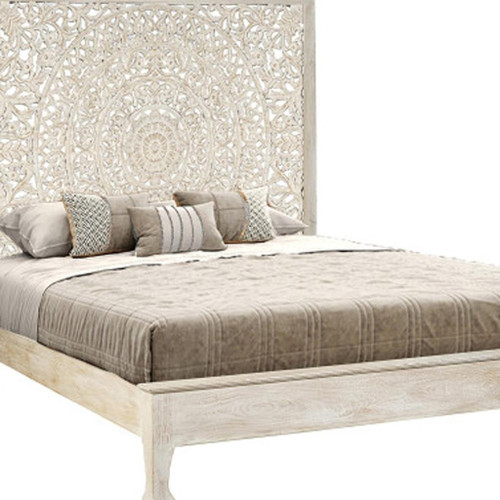 Three Piece White Solid Wood Bedroom Set
