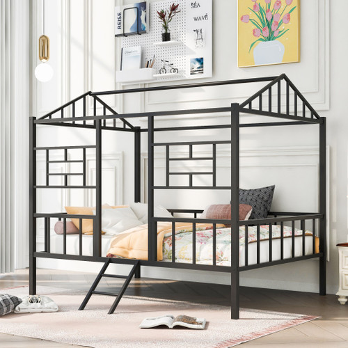 Black Metal Full Bed Frame