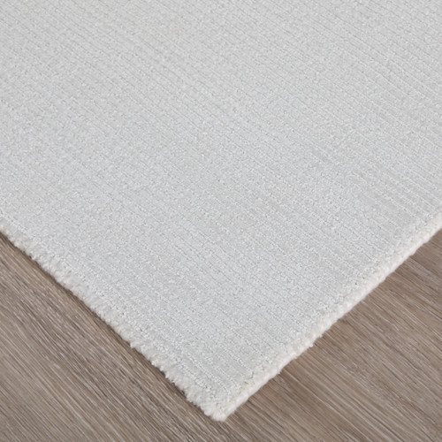 10' X 14' White Hand Woven Area Rug