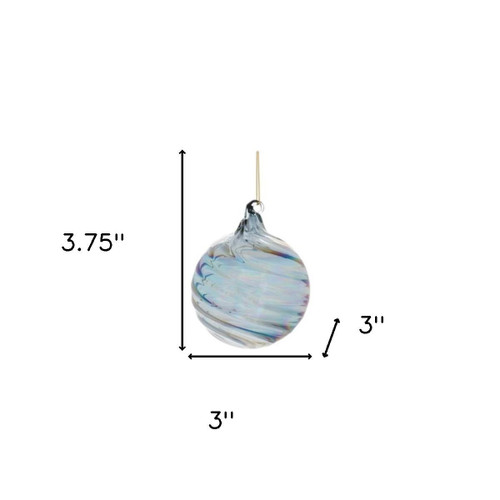 Set of Twelve Blue Glass Hanging Figurine Ornaments