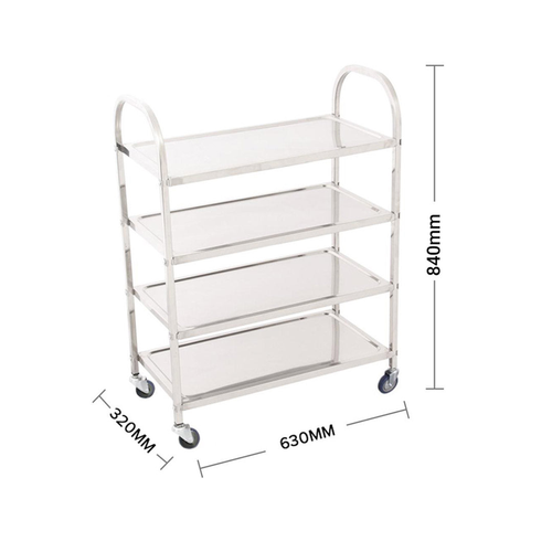 Tier Stainless Steel Kitchen Dinning Food Cart Trolley Utility Size Square 