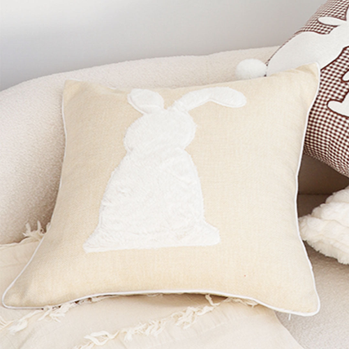 Minimalist Bunny Silhouette Decorative Pillowcase