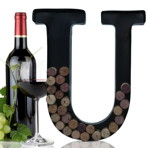 Made Easy Kit Metal Letter Wine Cork Holder w/Wall Mount Kit