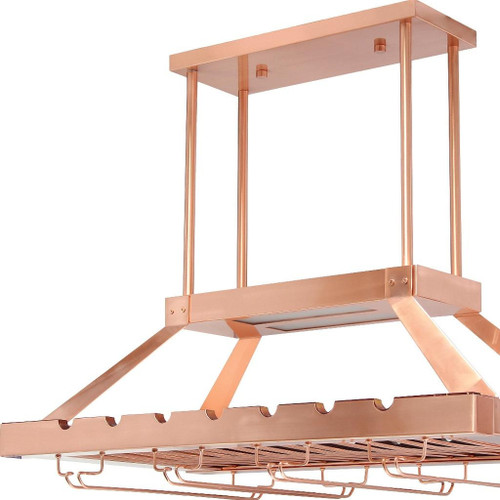 Copper Kitchen Island Two Light Iron LED Edison Bulb Flush Ceiling Light