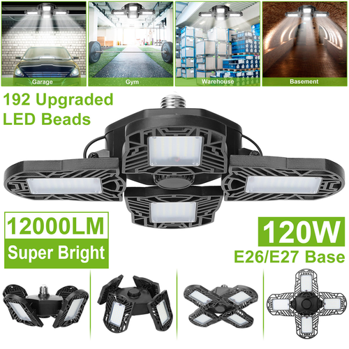 LED Garage Light, iMounTEK E26/E27120W 12000LM Garage Ceiling 
