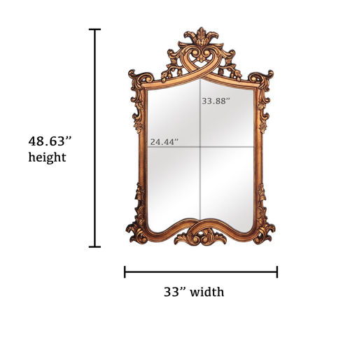 Catherine French Traditional Ornate Decorative Wall Mirror