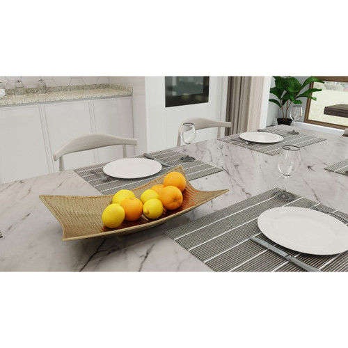 20" Gold Ceramic Vanity Tray