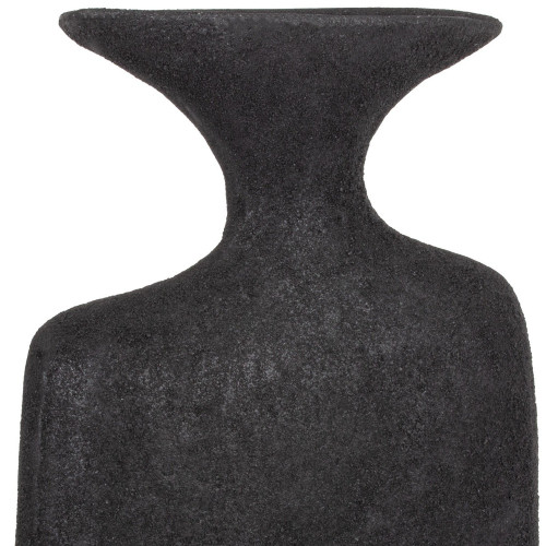 12" Black Aluminum Table Vase