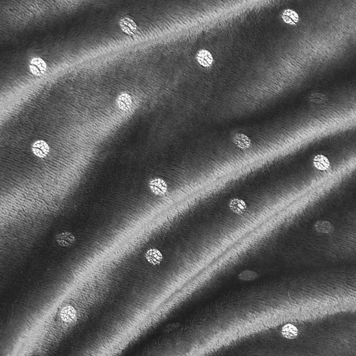 50" X 60" Gray And Silver Fleece Woven Polka Dots Plush Throw Blanket