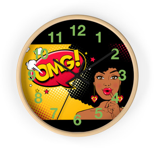 OMG Wooden Wall Clock
