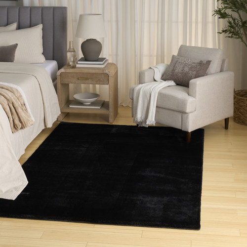 4' X 6' Black Non Skid Area Rug