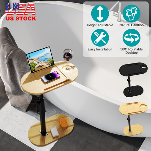 C-Shaped Bathtub Tray Table