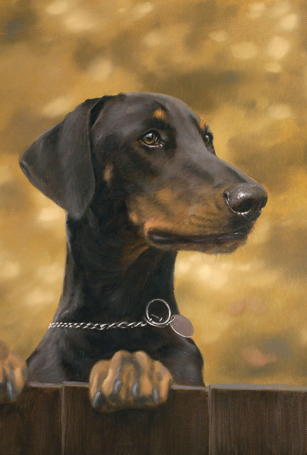 Doberman - Best of Breed Portrait   Outdoor Flag