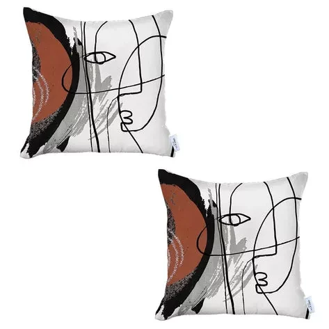 Boho-Chic Printed Jacquard Throw Pillow Covers