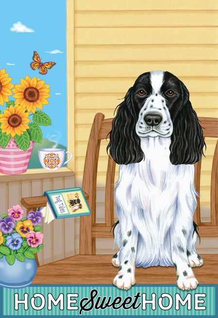 English Cocker Spaniel - Tomoyo Pitcher Home Sweet Home Outdoor Flag
