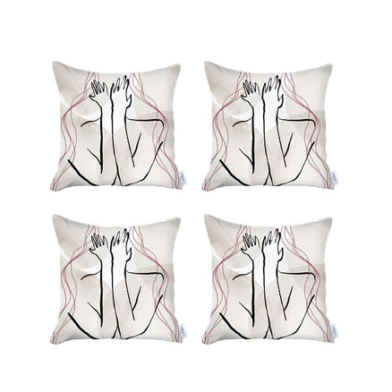 Boho-Chic Printed Jacquard Throw Pillow Covers