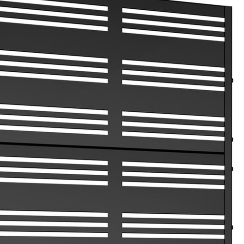 35" Black Metal Indoor Outdoor Rectangular Planter Box