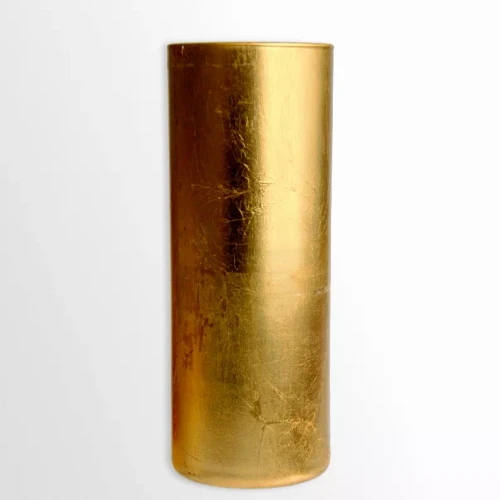 GILT Gilded Glass Cylinder Vase