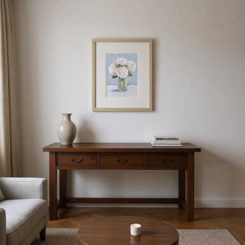 Hydrangeas in Vase I Gold Framed Wall Art