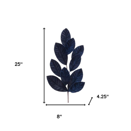 12 25" Navy Blue And Brown Artificial Plant