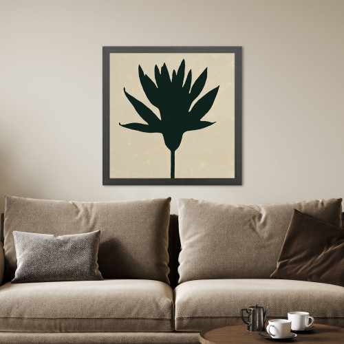 Floral Silhouettes II Black Framed Wall Art
