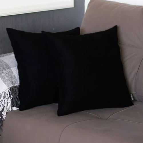 Farmhouse Square and Lumbar Solid Color Throw Pillows Set