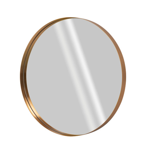 35" Gold Round Aluminum Framed Bathroom Vanity Mirror