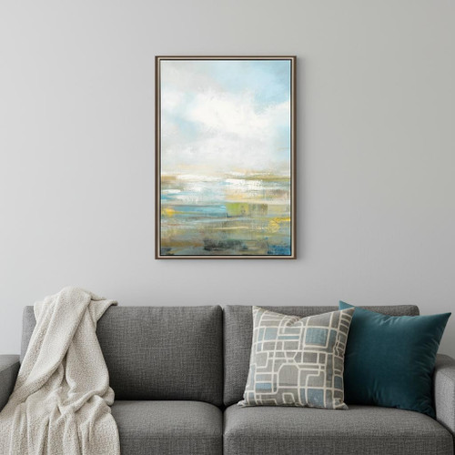 Horizon I Silver Floater Frame Wall Art