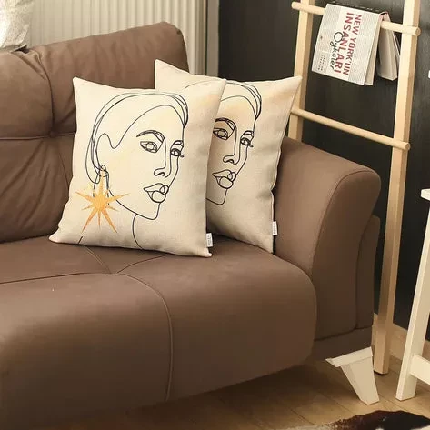Boho-Chic Printed Jacquard Throw Pillow