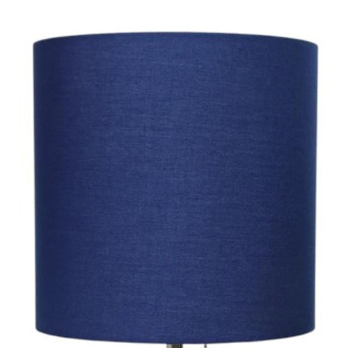 20" Silver Table Lamp LED With Drum Shade