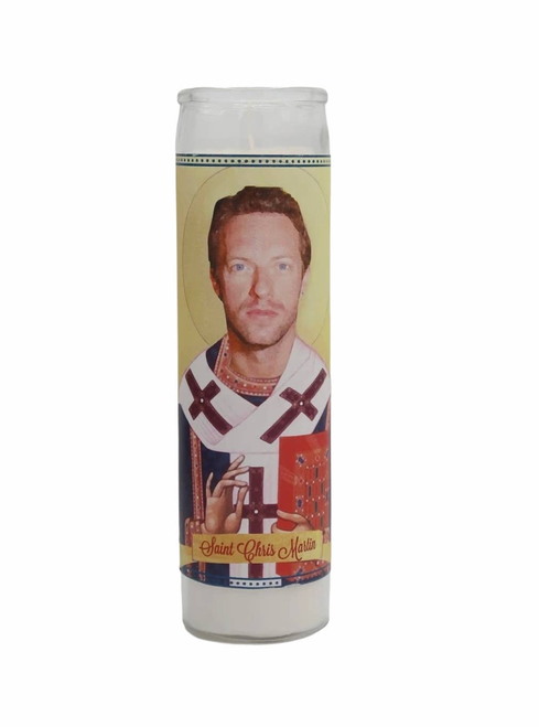 Chris Martin Coldplay Devotional Prayer Saint Candle