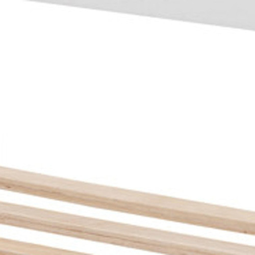White Wood Full Bed Frame With Trundle