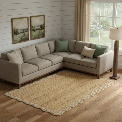 8' X 10' Natural Jute Hand Braided Area Rug