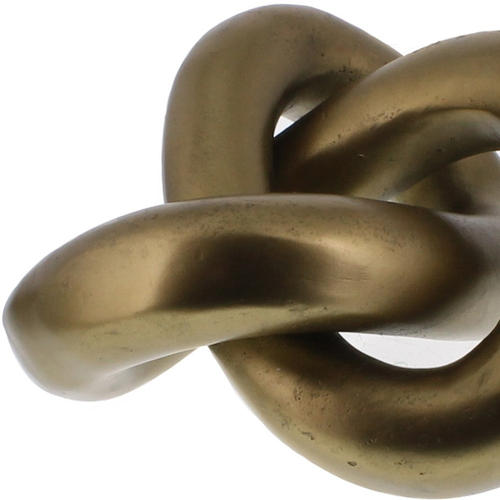 5" Brass Gold Metal Knot Sculpture