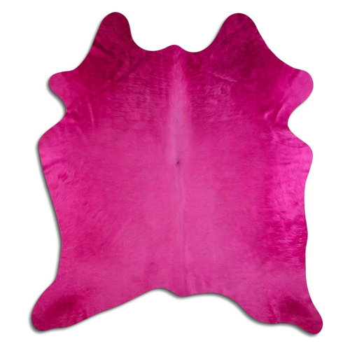 DYED HAIR ON COWHIDE DYED HOT PINK