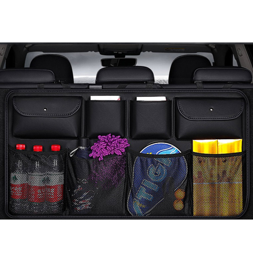 High Quality Leather Car Rear Back Seat Storage Bag Organizer Interior Accessories