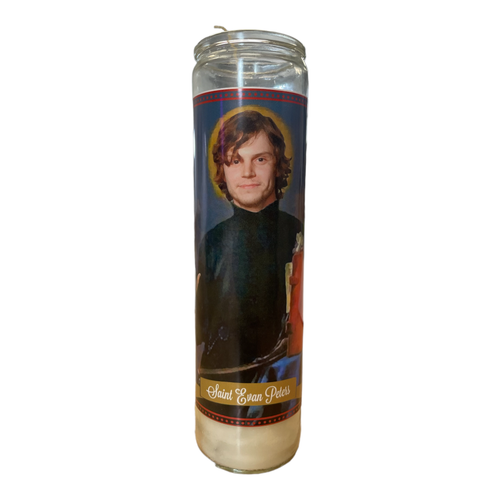 Evan Peters Devotional Prayer Saint Candle