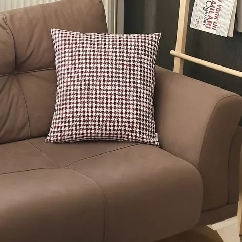 Boho-Chic Houndstooth Jacquard Throw Pillow