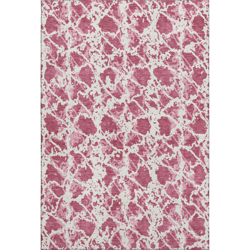 10' X 14' Blush And Ivory Abstract Washable Area Rug With UV Protection