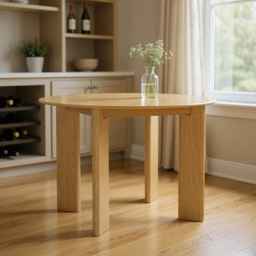 42" Yellow Solid Wood Rounded Bar Table