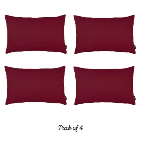 Farmhouse Square and Lumbar Solid Color Throw Pillows Set