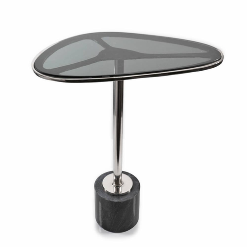 Moderna Marble and Glass End Table