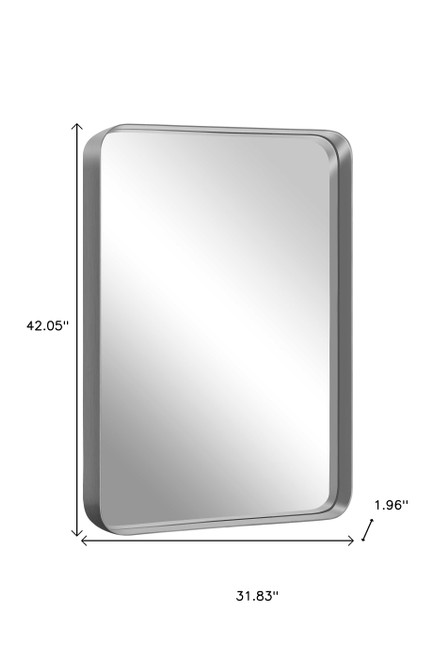 42" Silver Metal Framed Standing Mirror