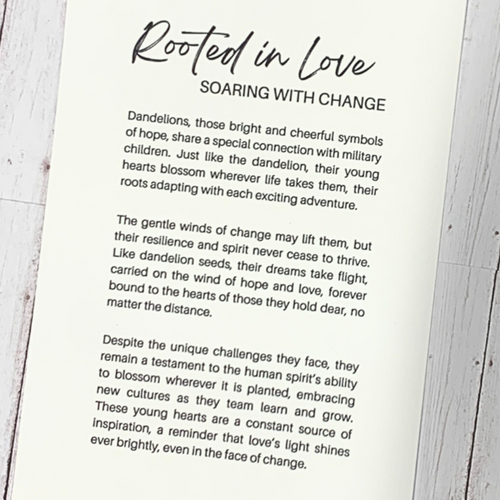 Rooted in Love Soaring with Change Dandelion Charm/Ornament